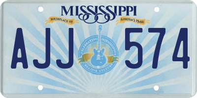 MS license plate AJJ574