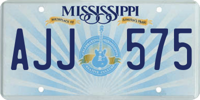 MS license plate AJJ575