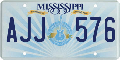 MS license plate AJJ576
