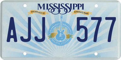 MS license plate AJJ577
