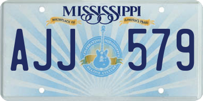 MS license plate AJJ579