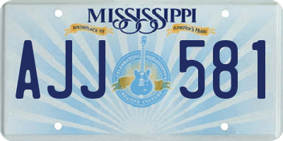 MS license plate AJJ581