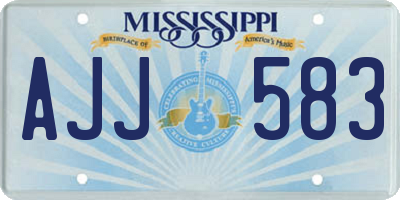MS license plate AJJ583