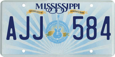 MS license plate AJJ584