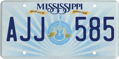 MS license plate AJJ585