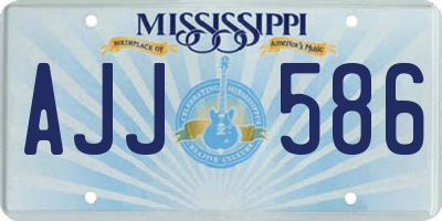 MS license plate AJJ586