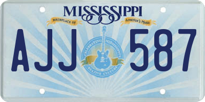 MS license plate AJJ587