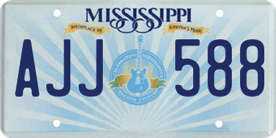 MS license plate AJJ588