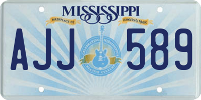 MS license plate AJJ589