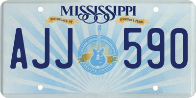 MS license plate AJJ590