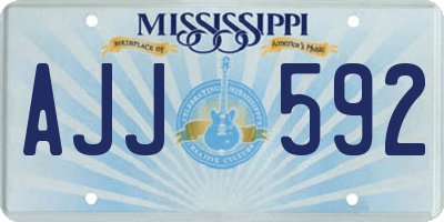 MS license plate AJJ592