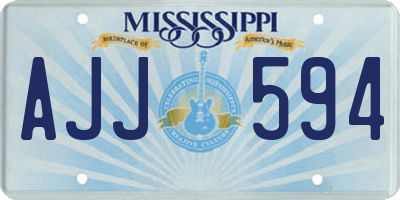 MS license plate AJJ594