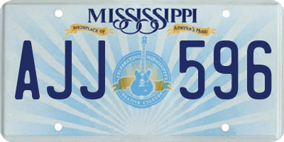 MS license plate AJJ596