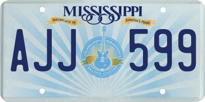 MS license plate AJJ599