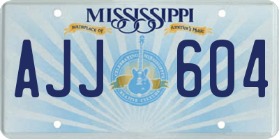 MS license plate AJJ604