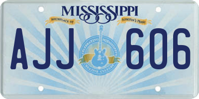 MS license plate AJJ606