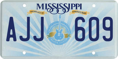 MS license plate AJJ609