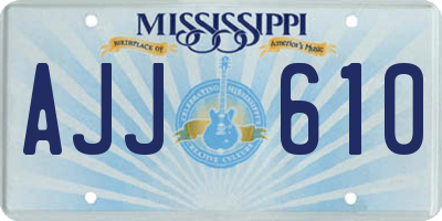 MS license plate AJJ610