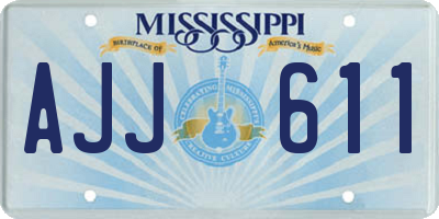 MS license plate AJJ611