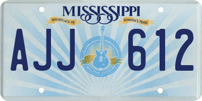 MS license plate AJJ612