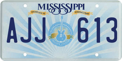 MS license plate AJJ613