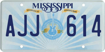 MS license plate AJJ614