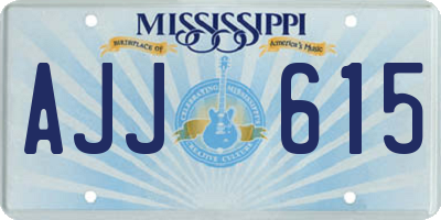 MS license plate AJJ615