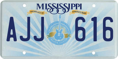 MS license plate AJJ616