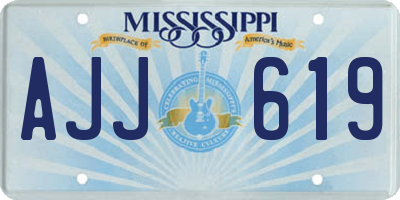 MS license plate AJJ619
