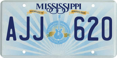 MS license plate AJJ620