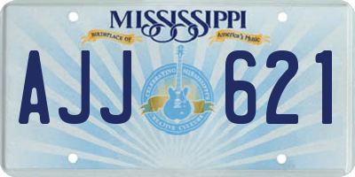 MS license plate AJJ621