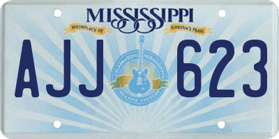 MS license plate AJJ623