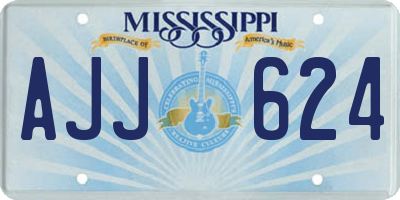 MS license plate AJJ624