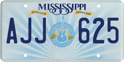 MS license plate AJJ625