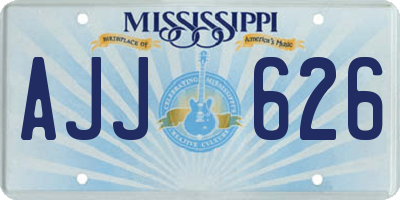 MS license plate AJJ626