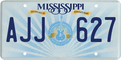 MS license plate AJJ627