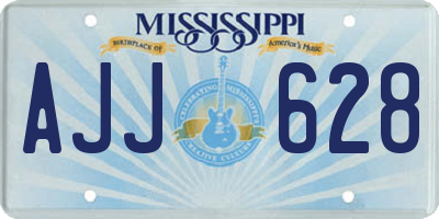 MS license plate AJJ628