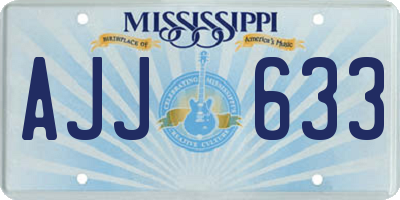 MS license plate AJJ633