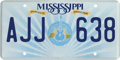 MS license plate AJJ638