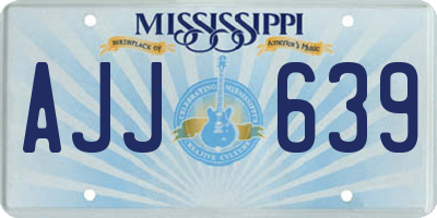 MS license plate AJJ639