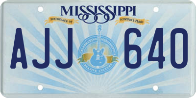 MS license plate AJJ640