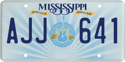 MS license plate AJJ641