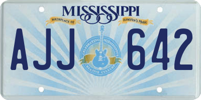 MS license plate AJJ642