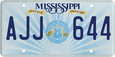 MS license plate AJJ644