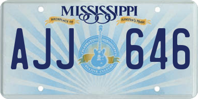 MS license plate AJJ646