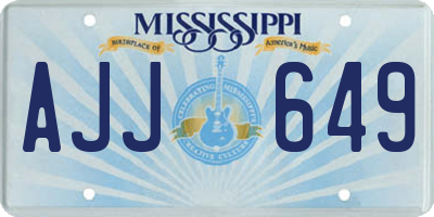 MS license plate AJJ649