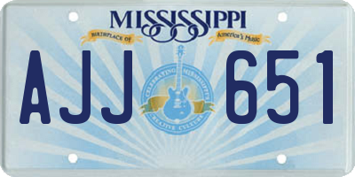 MS license plate AJJ651
