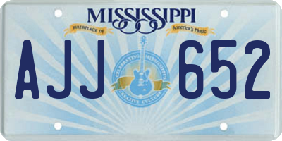 MS license plate AJJ652
