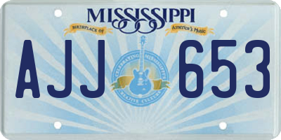 MS license plate AJJ653