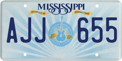 MS license plate AJJ655